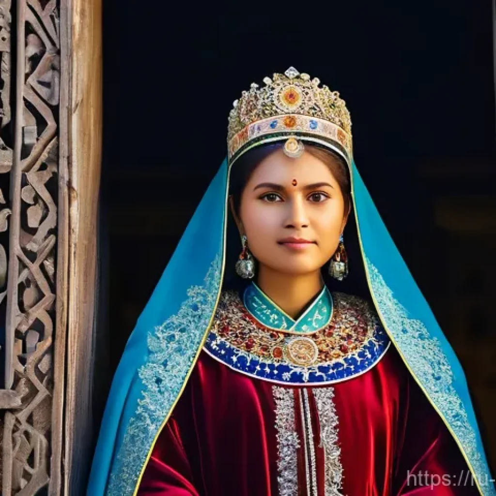 러시아 왕조의 역사 - **Knyaginya Olga's Wisdom and Power:**
    A dignified Knyaginya Olga stands proudly on a stone balc...