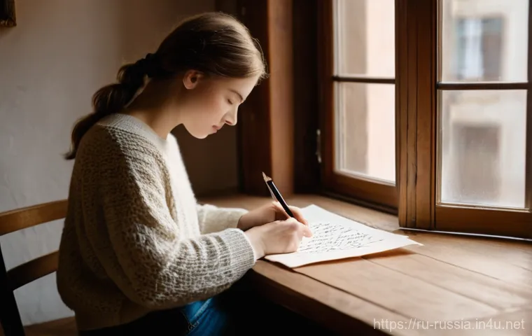 러시아 국민들의 여가활동 - **Prompt 1: A Moment of Creative Calm**
A young Russian woman in her late 20s is peacefully engr...