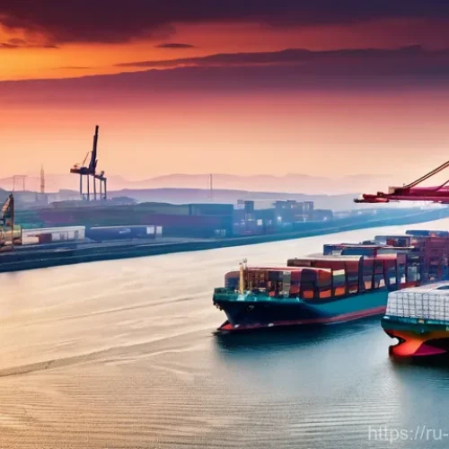 Home 1 러시아 항구와 해운업 - **Prompt:** "A panoramic, high-definition photograph of a bustling, ultra-modern Russian Far Eastern...